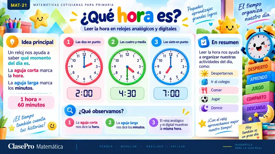 Bono La hora y la rutina diaria