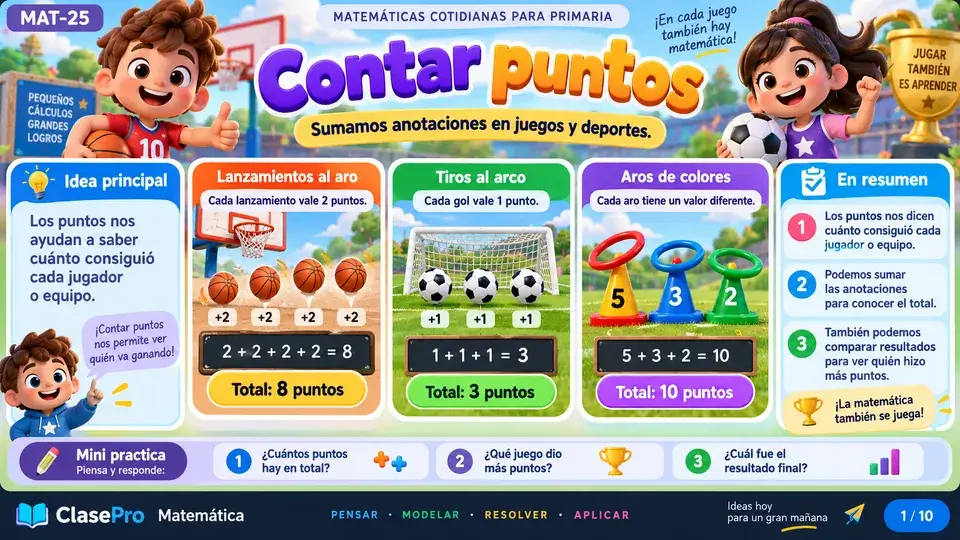 Bono Matemática en juegos y deportes